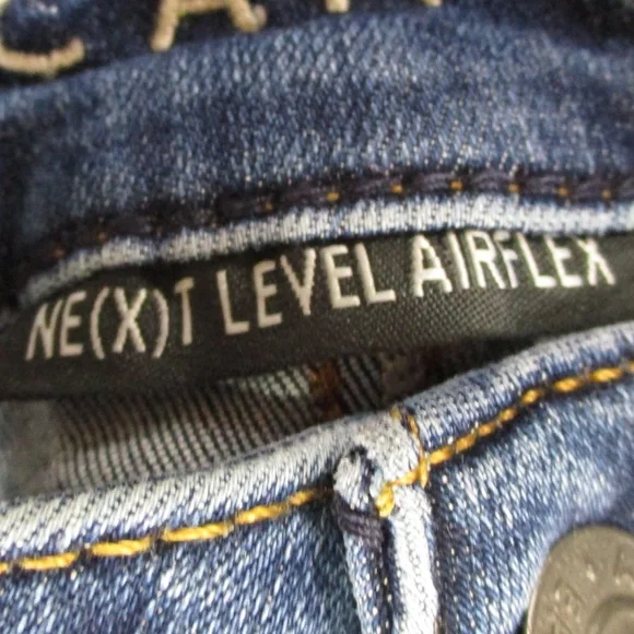 American Eagle Jeans Men's 31x30 Dark Wash Slim‎ Straight Airflex Distress Denim - Picture 7 of 9